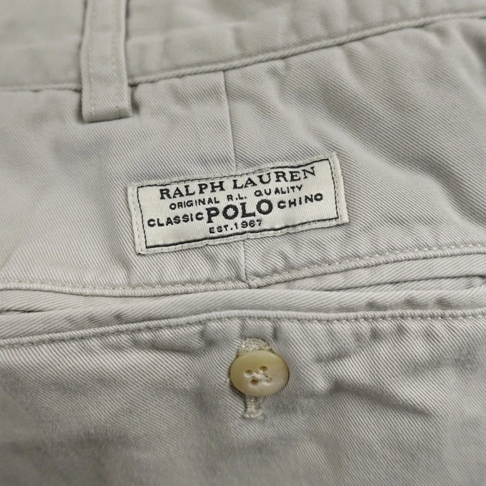 VTG Polo Ralph Lauren Pants Mens 40X32 Beige‎ Prospect Chino Trouser Golf Preppy